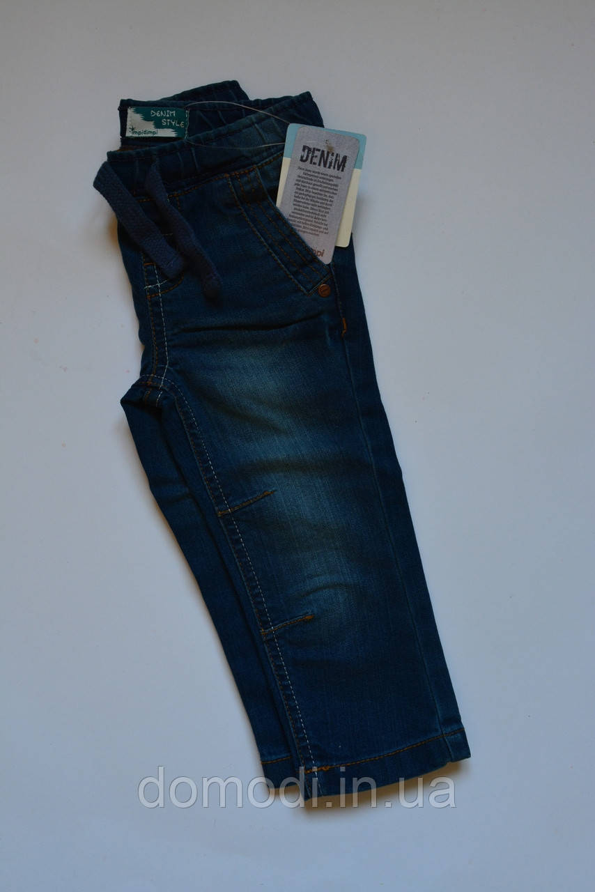 Модні сині джинси Impidimpi 6-12 місяців.