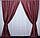 Комплект (2 шт. 1,2х2,8м) готовых штор из ткани блэкаут-софт "Люкс". Цвет марсала. 399ш 39-021, фото 2