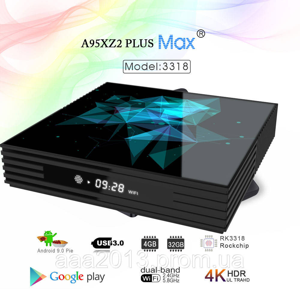 Андроид TV  A95X max , Android 9.0, смарт ТВ приставка  4GB/32Gb медиа