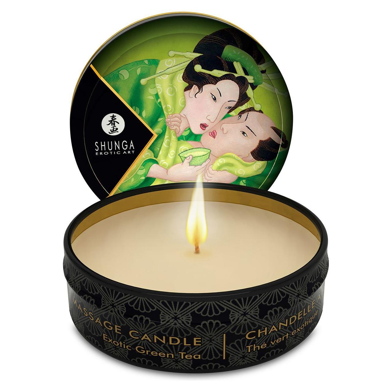 

Массажная свеча Shunga Mini Massage Candle - Exotic Green Tea (30 мл) с афродизиаками