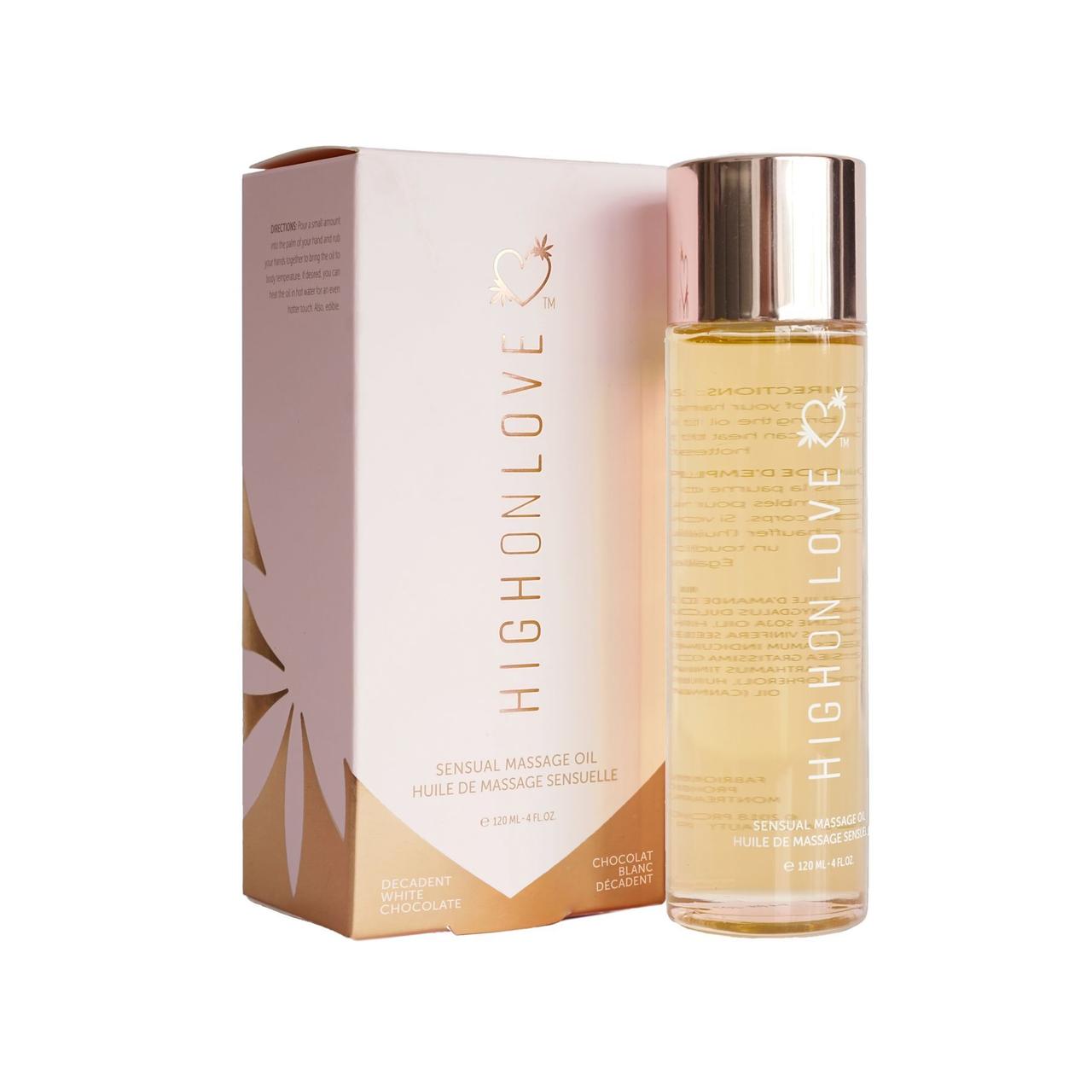 

Массажное масло HighOnLove Massage Oil - Decadent White Chocolate (120 мл) с маслом семян конопли