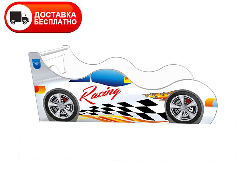 

Кровать машинка серия "Драйв" модель D 009 Racing белая для девочек и мальчиков