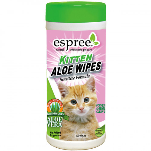 

Салфетки с гипоаллергенными компонентами Espree Kitten Wipes для кошек, 50 шт