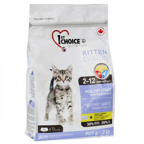 

Сухой корм 1st Choice Kitten Healthy Start для котят от 2-х до 12-ти месяцев, 907 г