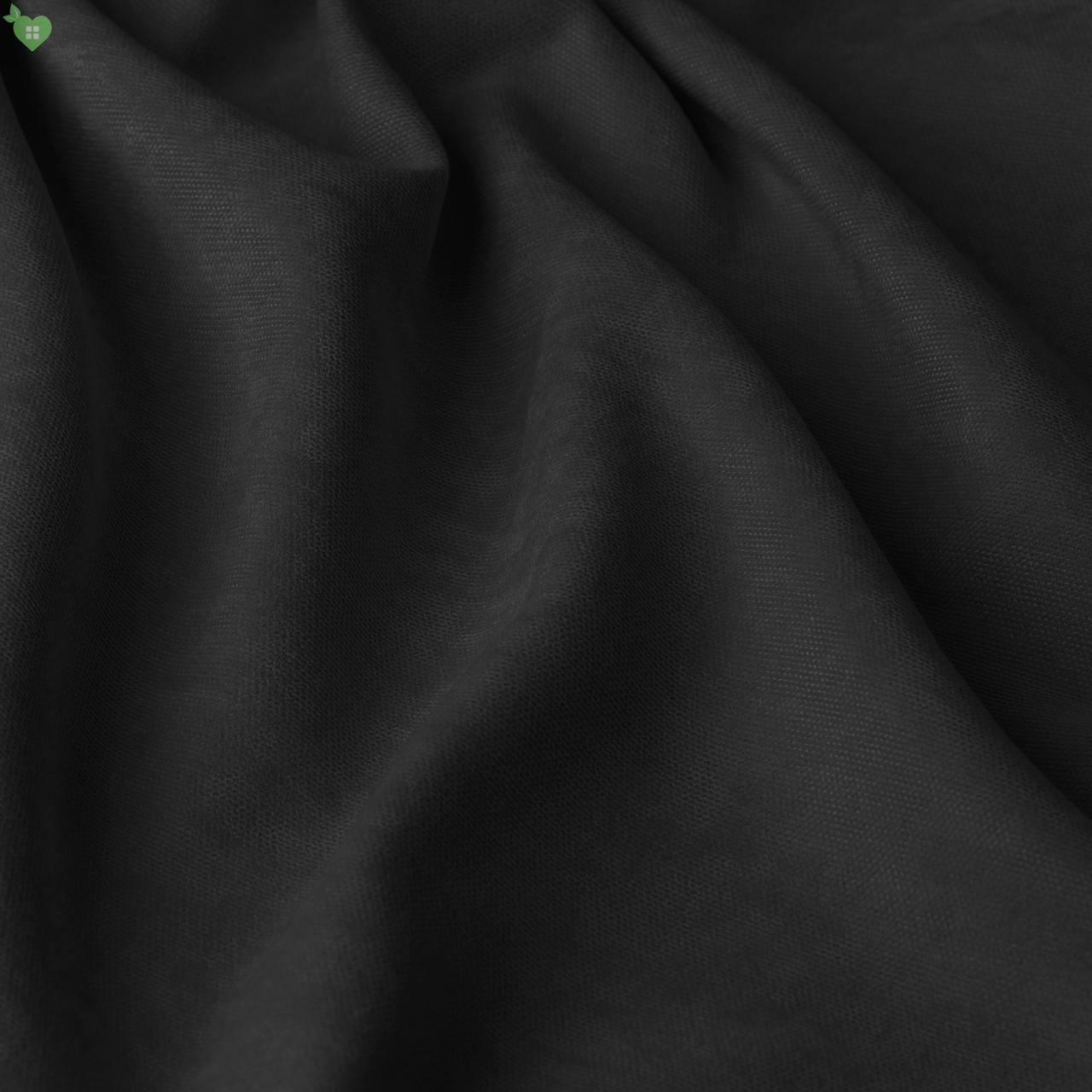 Однотонная декоративная ткань велюр черного цвета Турция 84382v36