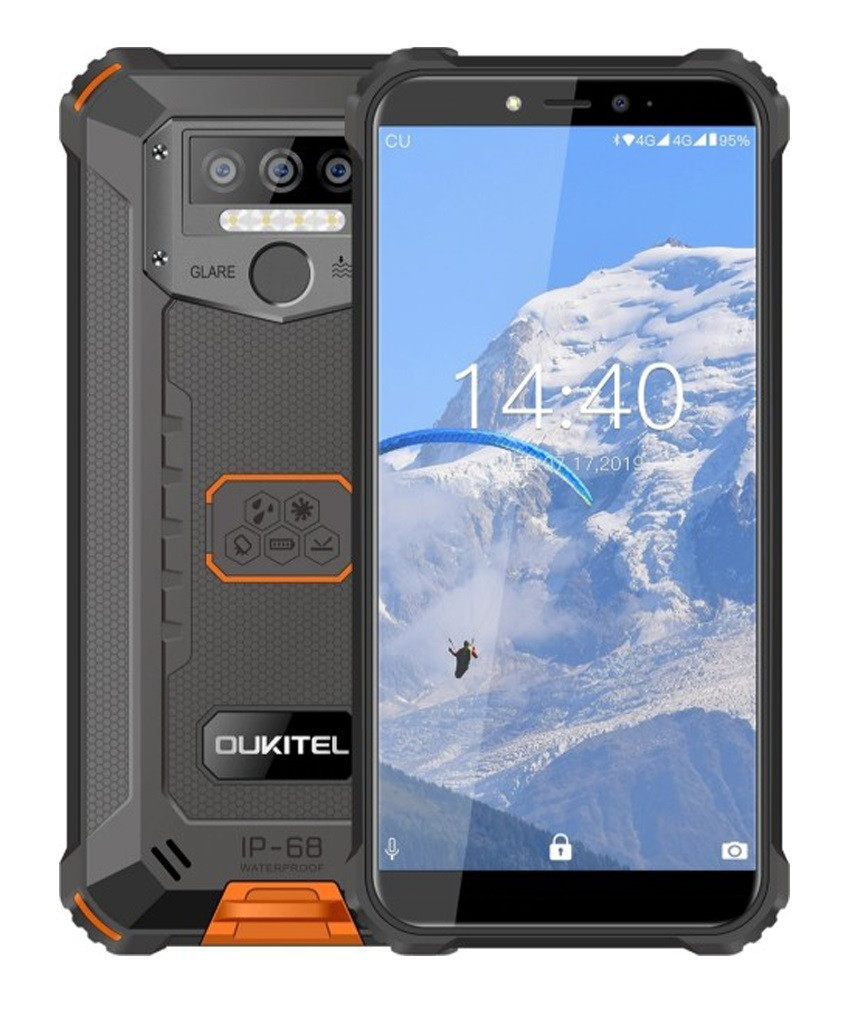 

Защита IP68! Смартфон Oukitel WP5 (orange) - 4/32 Гб - ОРИГИНАЛ - гарантия!, Черный