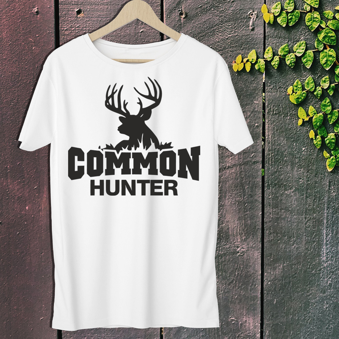 

Мужская футболка для охотника с принтом "Common hunter" Push IT L, Белый