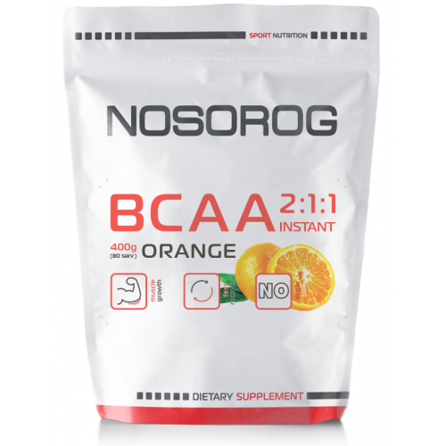 

Аминокислота Бцаа Носорог / Nosorog Nutrition BCAA 2:1:1 Instant 400 г апельсин