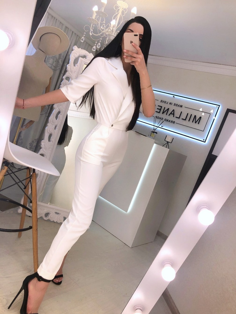 

Женский стильный комбинезон с брюками 42-44 р Белый, Разные цвета