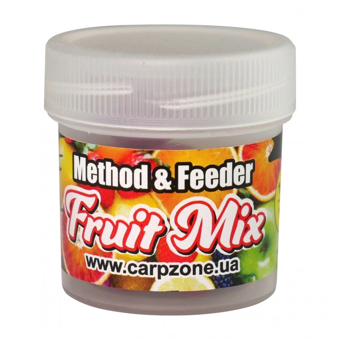Бойли пробник насадкові розчинні Фруктовий мікс CarpZone Fruit Mix Boilies Method & Feeder Series Soluble 10mm, банку 15 шт
