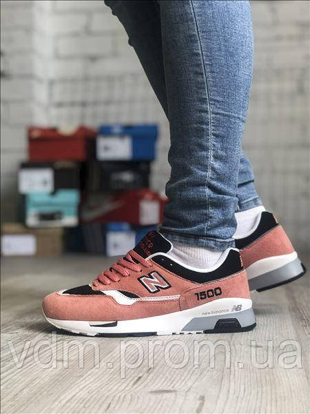 

Кроссовки женские New Balance M1500 в стиле Нью Баланс, замша код TD-9039. Персиковые, Персиковый