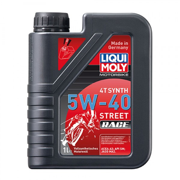 

Моторное масло LIQUI MOLY Motorbike 4T Synth Street Race 5W-40 1 л.