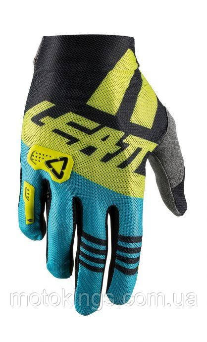 

LEATT ПЕРЧАТКИ CROSS Модель GPX 2.5 X-FLOW BLACK/LIME ЦВЕТ Черный/ЖЕЛТЫЙ FLUO /СИНИЙ, Czarny/żółty fluo/niebieski