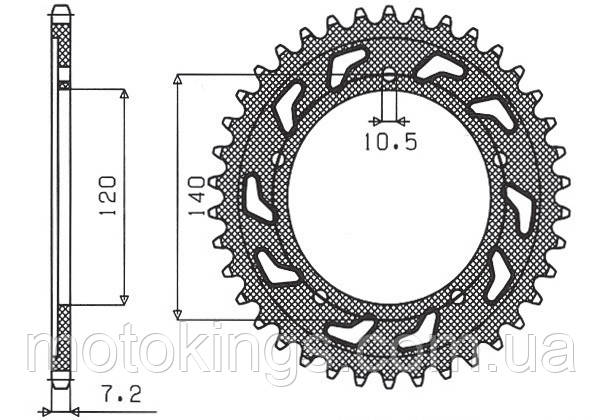 

SUNSTAR ЗАДНЯЯ ЗВЕЗДА 4398 42 SUZUKI GSR 750 '11-'16, GSXR 750 '00-'03, DL 1000 '15-'16, GSX 750S (JTR1792.42 ) (ЦЕПЬ. 525)