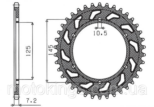 

SUNSTAR ЗАДНЯЯ ЗВЕЗДА 869 43 YAMAHA TDM 850 99-01 (4TX) (JTR867.43) (ЦЕПЬ. 525)