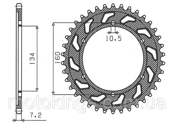 

SUNSTAR ЗАДНЯЯ ЗВЕЗДА 4405 46 HONDA CBR 600F SPORT '01-'02 (JTR1307.46) (ЦЕПЬ. 525)