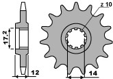 

PBR ПЕРЕДНЯЯ ЗВЕЗДА 553 14 18NC GILERA 50 90-96 (ЦЕПЬ. 415) (5531418NC)