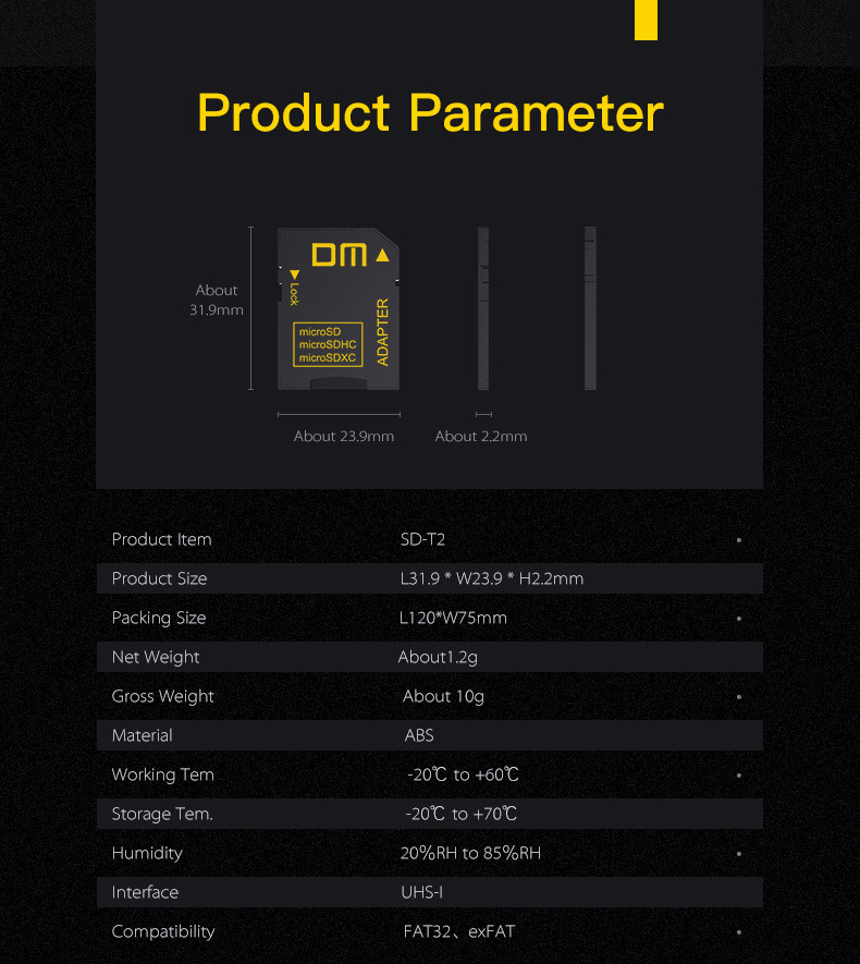 параметри адаптера-перехідника з microsd на sd