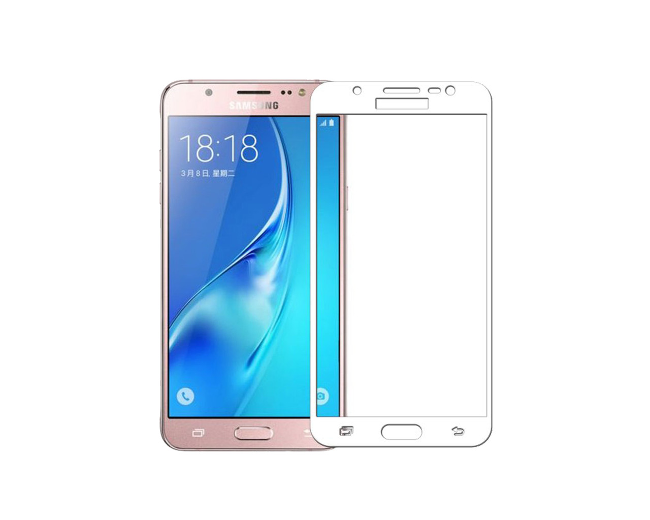 

Защитное 3D стекло Full Cover для Samsung J7 2016 J710 White (1850, Белый