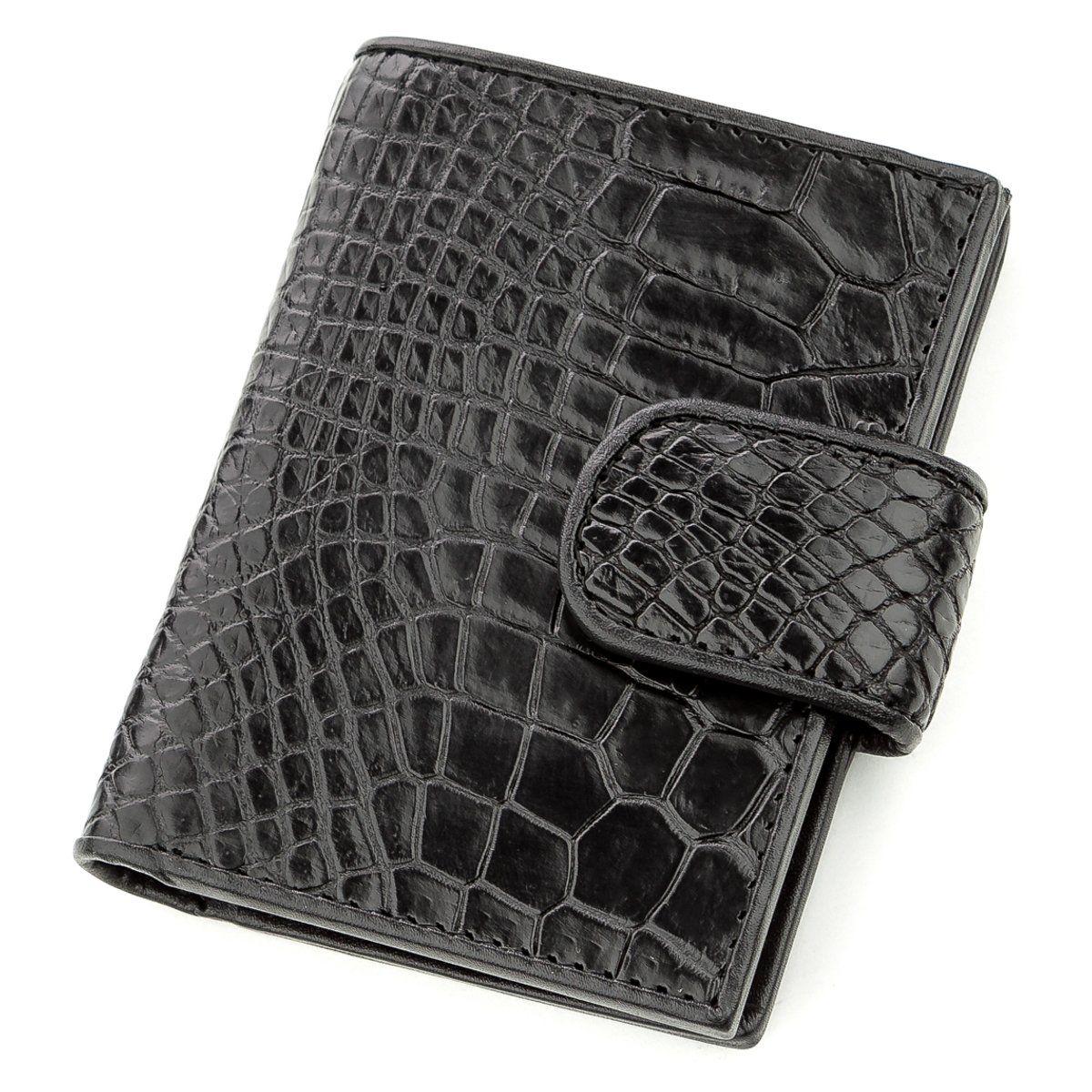 

Визитница мужсккая CROCODILE LEATHER 18576 из натуральной кожи крокодила Черная, Черный