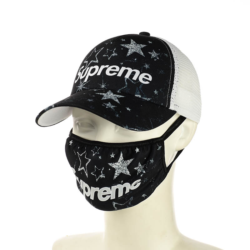 

Черная кепка и маска "Supreme", Черный