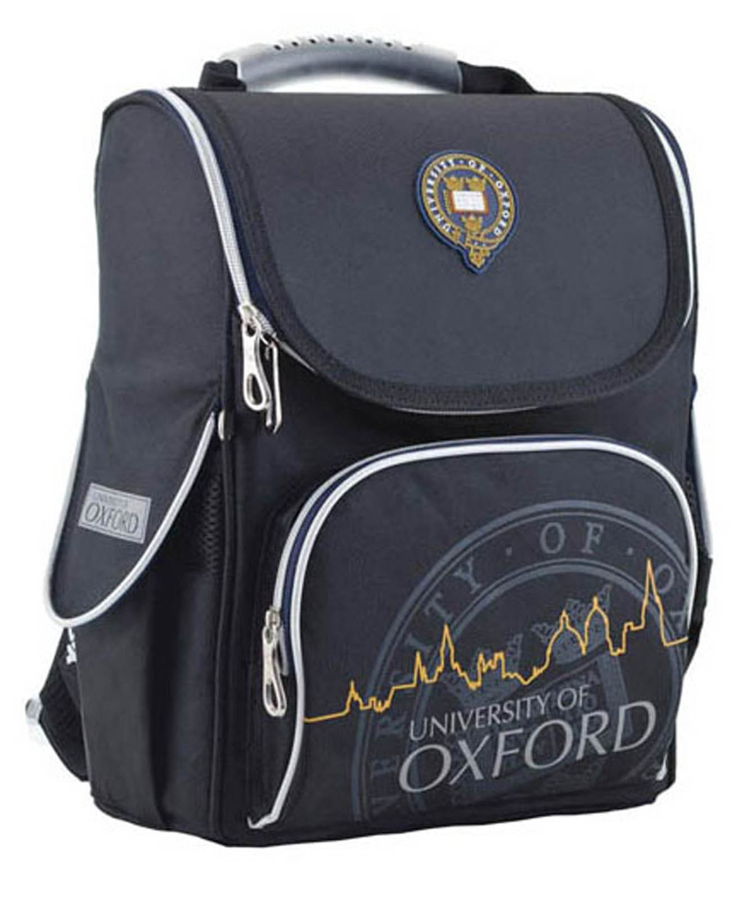 

Рюкзак школьный ортопедический каркасный YES H-11 Oxford black 34*26*14 код: 553294