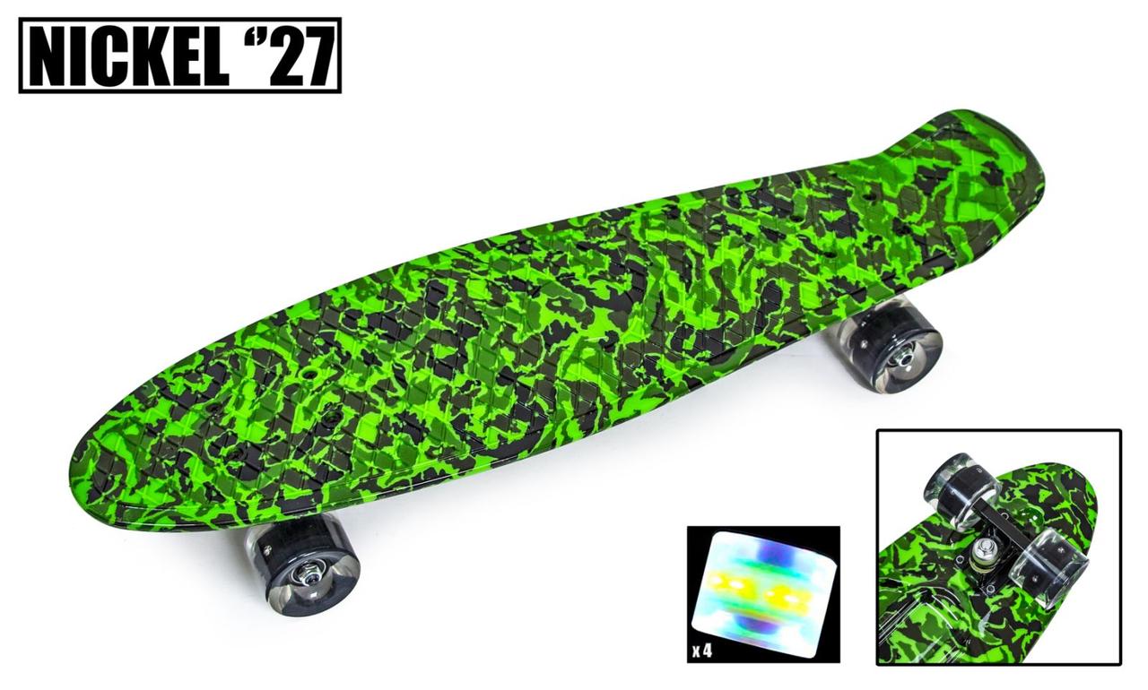 

Скейтборд пенни Penny Board Nickel 27" "Military, Зелёный