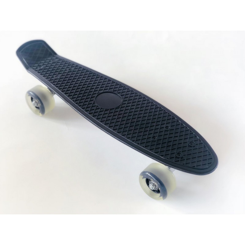 

Пенни борд Penny Board 220 со светящимися колесами | Черный