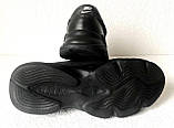 Чоловічі літні шкіряні кросівки з сіткою Nike чорного кольору, фото 7