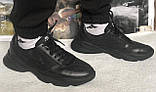 Чоловічі літні шкіряні кросівки з сіткою Nike чорного кольору, фото 10