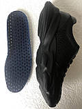 Чоловічі літні шкіряні кросівки з сіткою Nike чорного кольору, фото 2