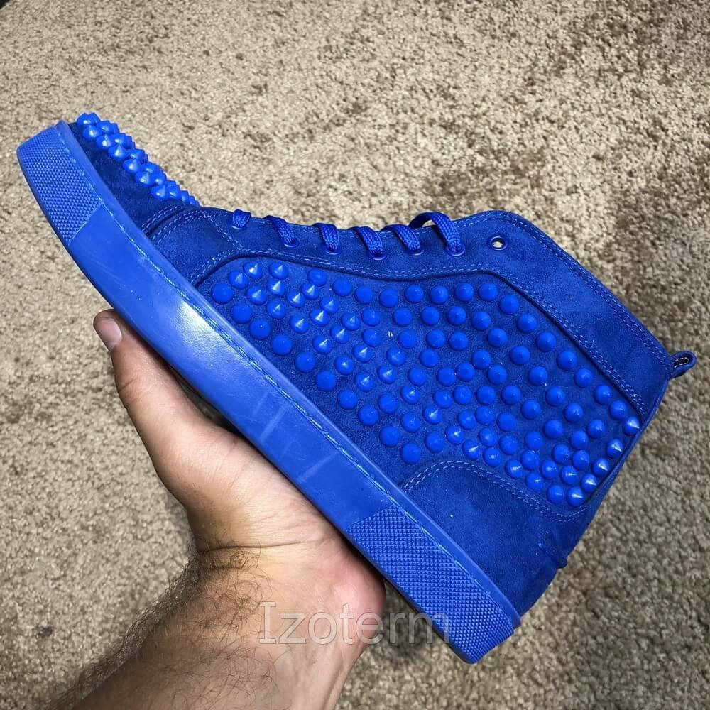 blue suede louboutin