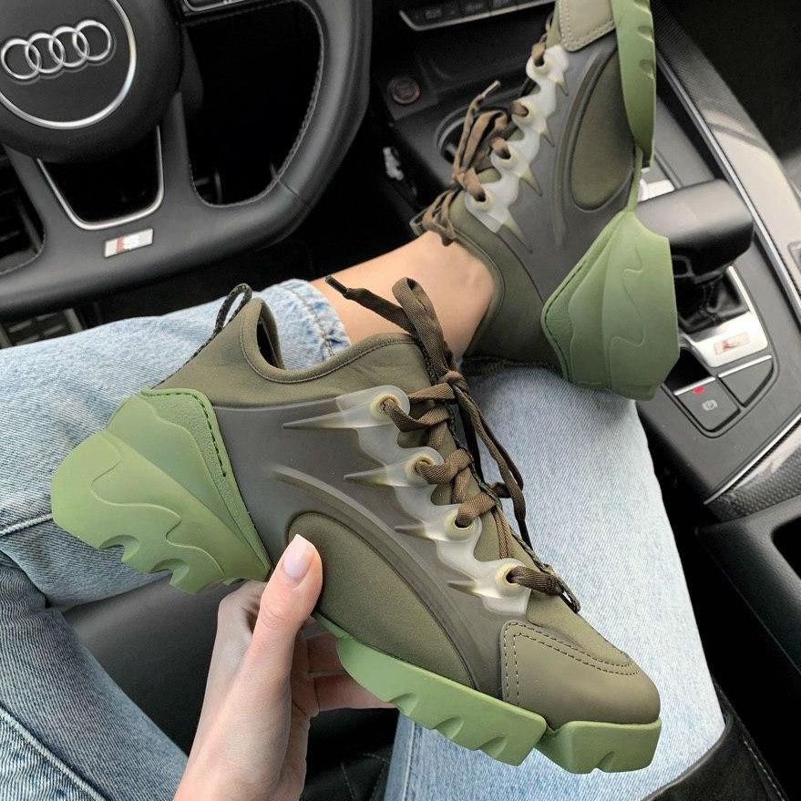 

D*or D-Connect Sneaker Olive (Khaki) | кроссовки/сникерсы женские; оливковые (хаки); весенние/летние; диор 40eur - 25.5cm, Оливковый