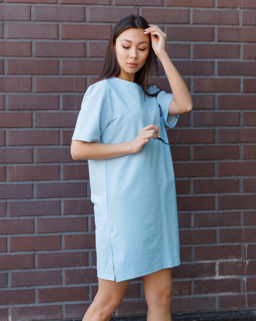 Плаття-футболка жіноче блакитне бренд ТУР модель невільнице (Sarina) TУRWEAR - Фото 2