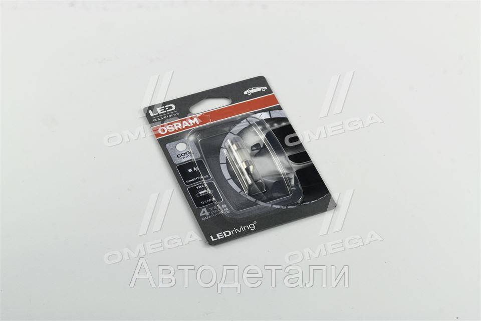 

Лампа вспомогат. освещения C5W 12V 0,5W SV8.5-8.5 6000K 1шт.blister (пр-во OSRAM) 6431CW