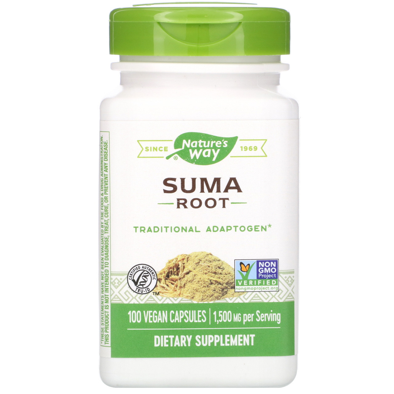 

Корень сумы Nature's Way "Suma Root" бразильский женьшень, 1500 мг (100 капсул