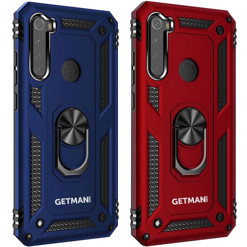 

Ударопрочный чехол GETMAN Serge Ring for Magnet для Xiaomi Redmi Note 8T