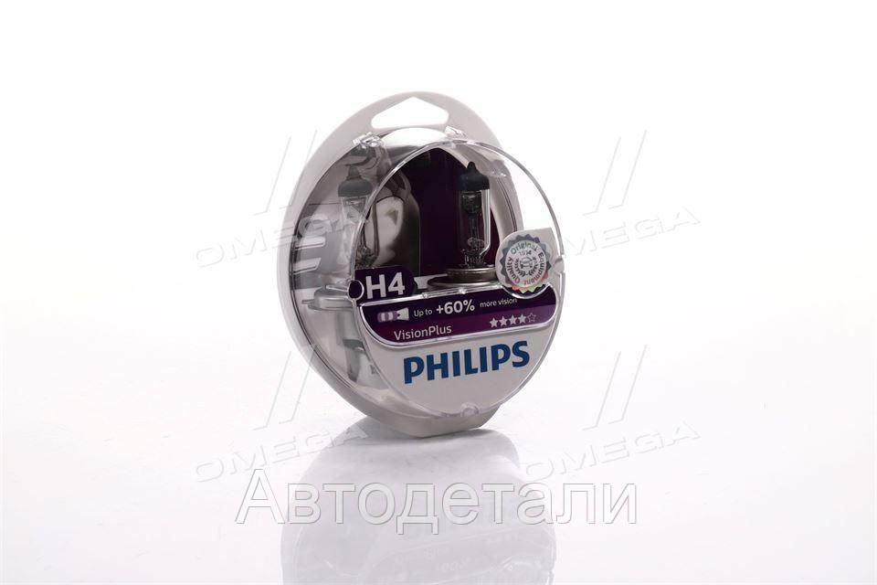 

Лампа накаливания H4VisionPlus12V 60/55W P43t-38 (пр-во Philips) 12342VPS2