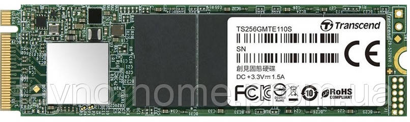 

SSD накопичувач Transcend MTE110S 256GB NVMe M.2 3D TLC (TS256GMTE110S) (6467803)