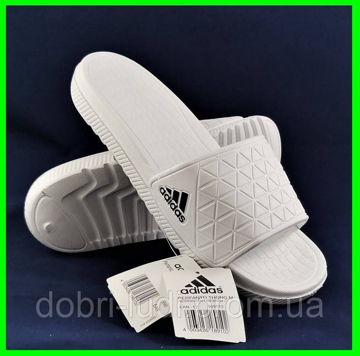 

Мужские Шлёпанцы Тапочки ADIDAS Сланцы Адидас Белые (размеры: 45)