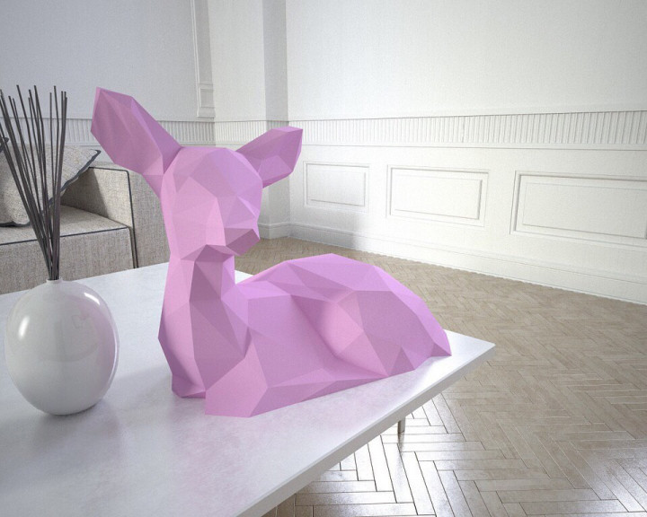 

Наборы для создания 3д фигур Оригами Паперкрафт Бумажная модель Papercraft дизайн головоломка "Бембі» (p8026)