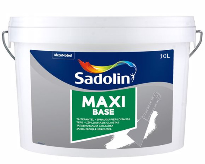 

Шпатлевка дисперсионная SADOLIN MAXI BASE стартовая светло-серая 10л, Светло-серый