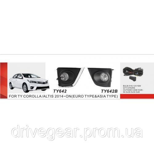 

Фары доп.модель Toyota Corolla 2013-16/TY-642A/H16-19W/эл.проводка (TY-642A-W)