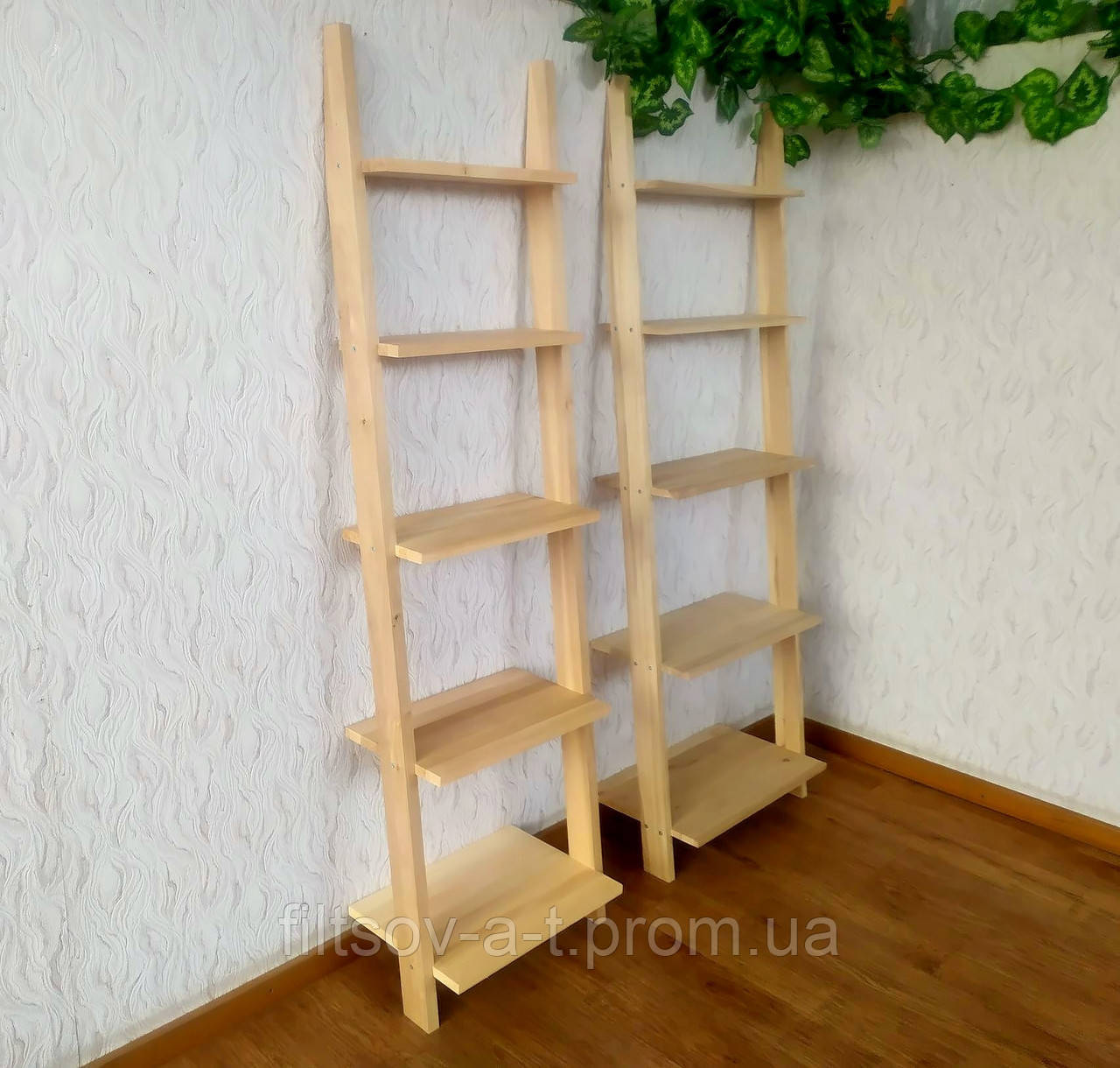 

Лестница стеллаж подставка для цветов из массива дерева "Стелла" от производителя 450х320х1720 мм, массив дерева - ольха, 7 цветов на выбор