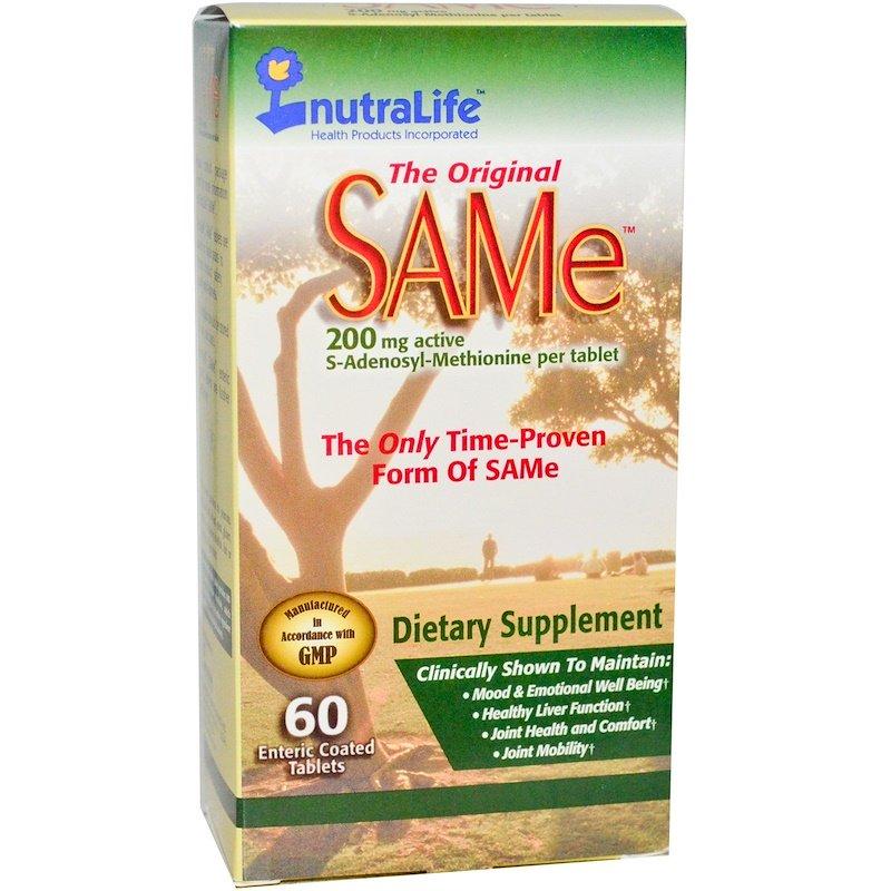 

NutraLife, аденозилметионин The Original SAM-e (S-Adenosyl-L-Methionine), 200 мг, 60 таблеток