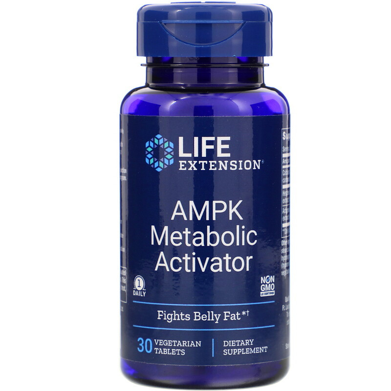 

Life Extension, AMPK, активатор метаболизма, 30 вегетарианский таблеток