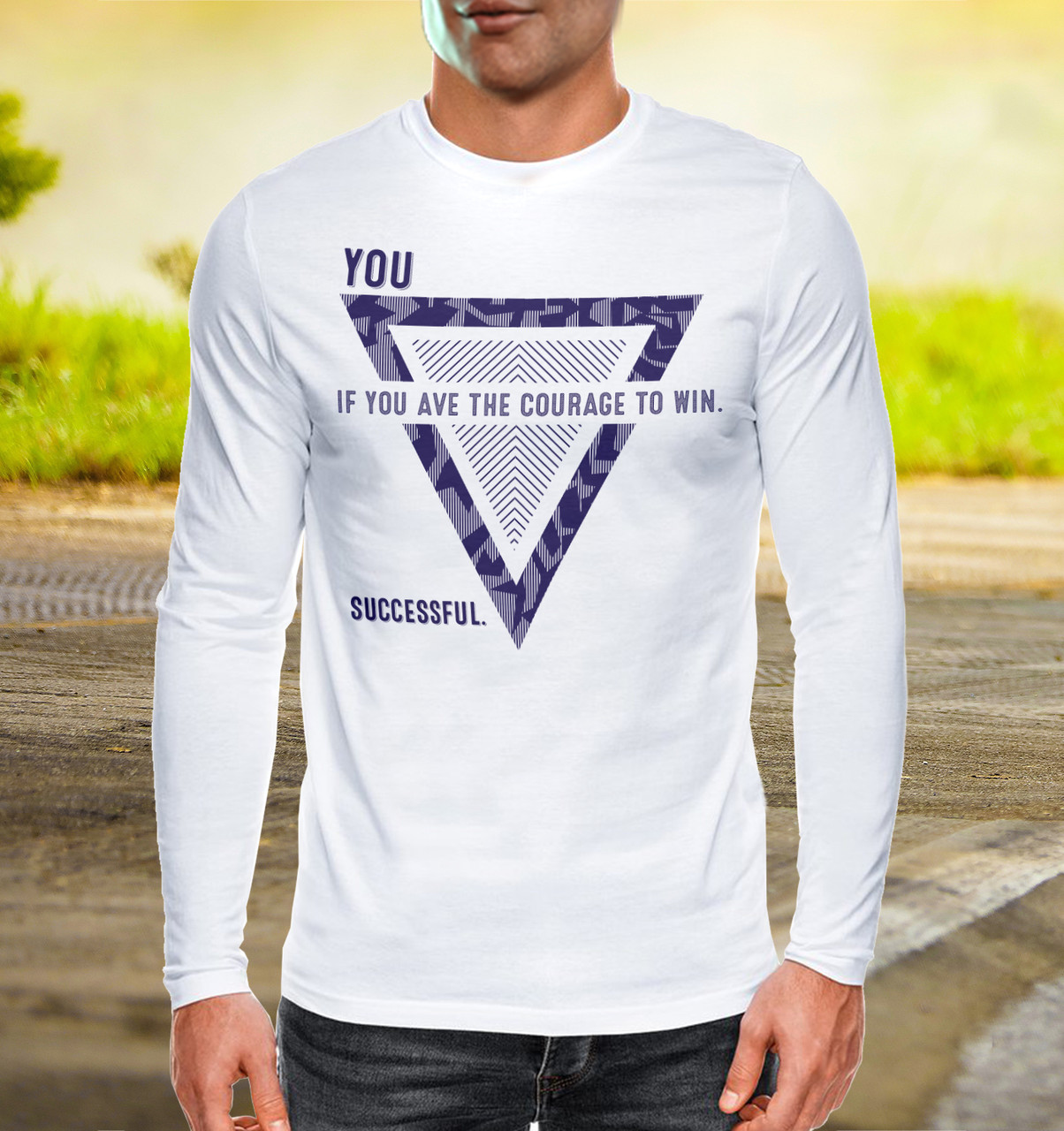 

Футболка-лонгслив мужская с принтом YOU SUCCESSFUL
