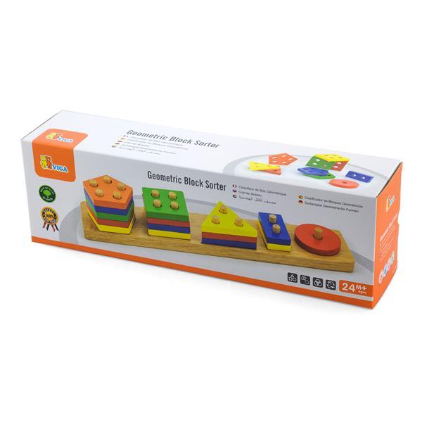 

Набор для обучения Viga Toys Геометрические фигуры сортер (58558)