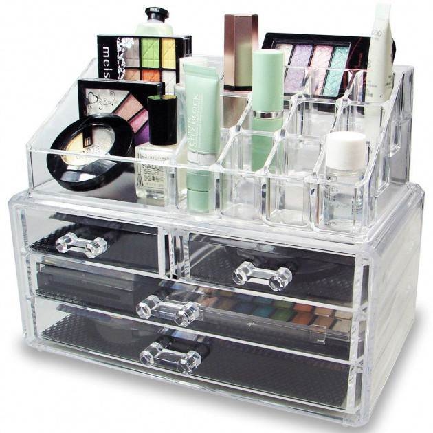 

Акриловый органайзер для косметики Cosmetic Storage Box 4х