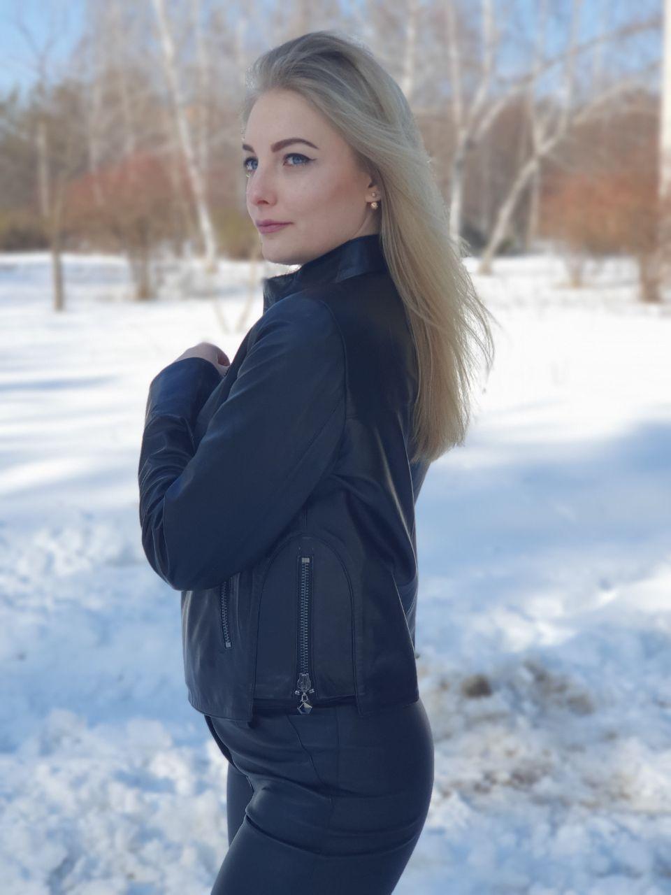 

Кожаная куртка косуха 46